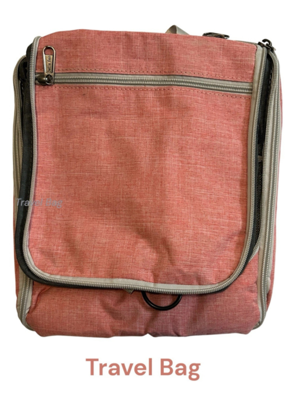 Travel Toiletry Bag Dalla Gao Pink New Hook on Top Multiple Pockets New
